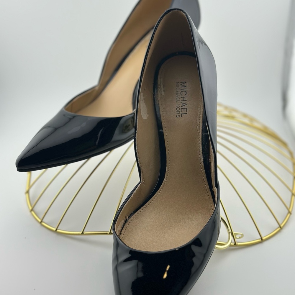 Michael Kors Black Patent Leather Pointed-Toe Heels